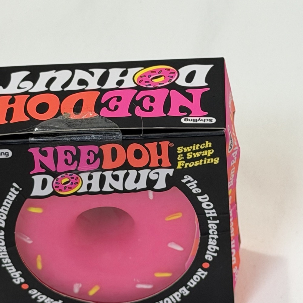 Schylling NeeDoh Donut PINK Nee Doh Sprinkles Authentic Dohnut Swapable Frosting - Picture 5 of 6